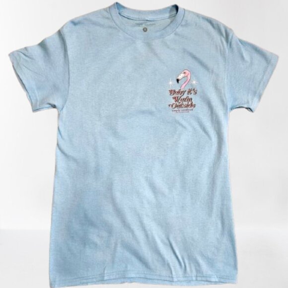 Simply Southern Baby It's Warm Outside  Flamingo Christmas - Adult T-Shirt M - Picture 3 of 4